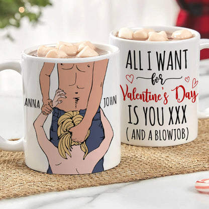 Personalized Gifts For Couple Coffee Mug All I Want For Valentine's Day Is You