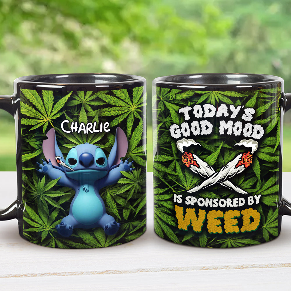 Happy Tropical Alien Coffee Mug - Personalized Gifts For Weed Lovers 02TODT090625