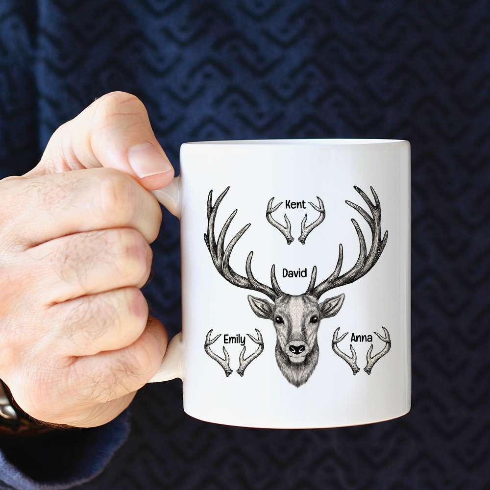 Daddy's Hunting Buddies, Personalized Coffee Mug For Hunting Dad, Father's Day Gift For Hunting Lovers