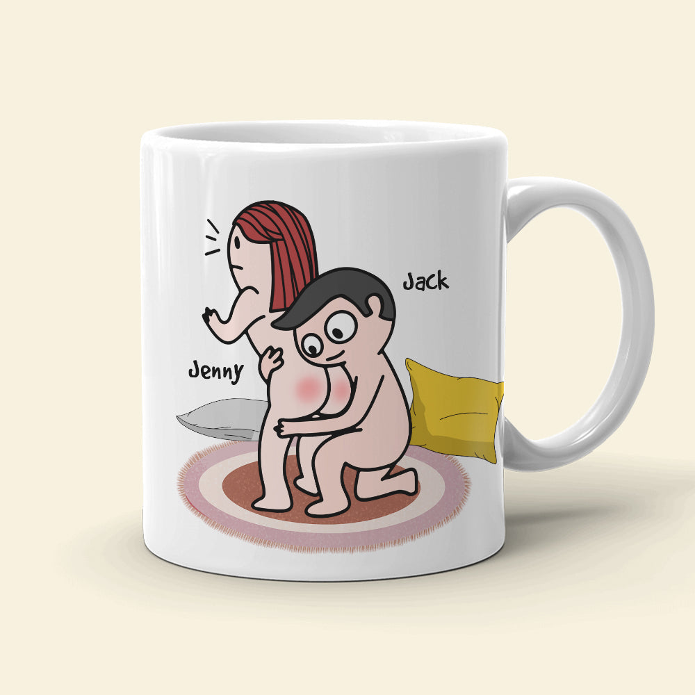 I Adore You And Love Every Part Of You - Personalized Couple Black Mug - Gift For Couple