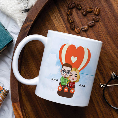 Falling In Love With You Is My Greatest Adventure - Personalized Couple Mug - Gift For Couple