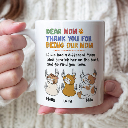Personalized Gifts For Cat Mom Coffee Mug Thank You For Being Our Mom