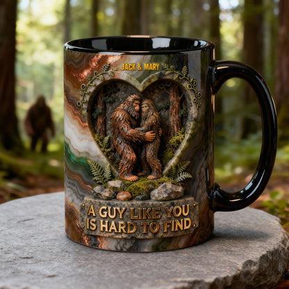 Romantic Bigfoot Couple, Personalized Gifts For Couple Accent Mug 05QHTN160126