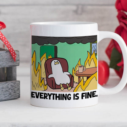 Personalized Funny Burning Coffee Mug 03ohtn020124 Everything Is Fine