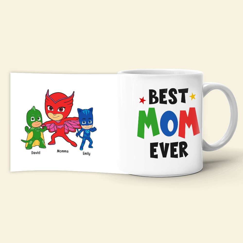 Mom and Kids Personalized Coffee Mug Mother's Day Gift DR-WHM-01QHQN300323