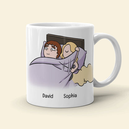 I Love You Even When You Fart Under The Blankets-Personalized Coffee Mug- Gift For Couple- Funny Couple Mug