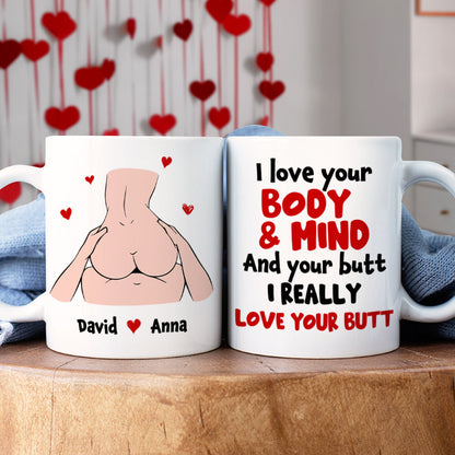 Personalized Gifts For Couple Coffee Mug I Love Your Body And Mind