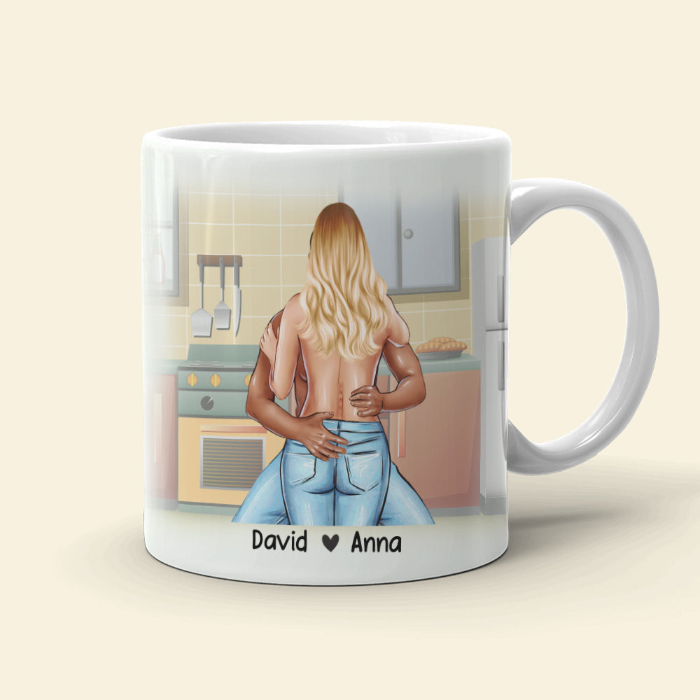 I Love You Cos You Turn Me On Personalized Naughty Couple Mug, Gift For Couple