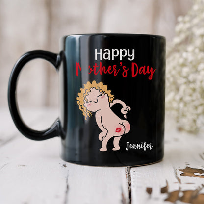 Happy Mother's Day, Gift For Mom, Personalized Mug, Butt Mug, Mother's Day Gift