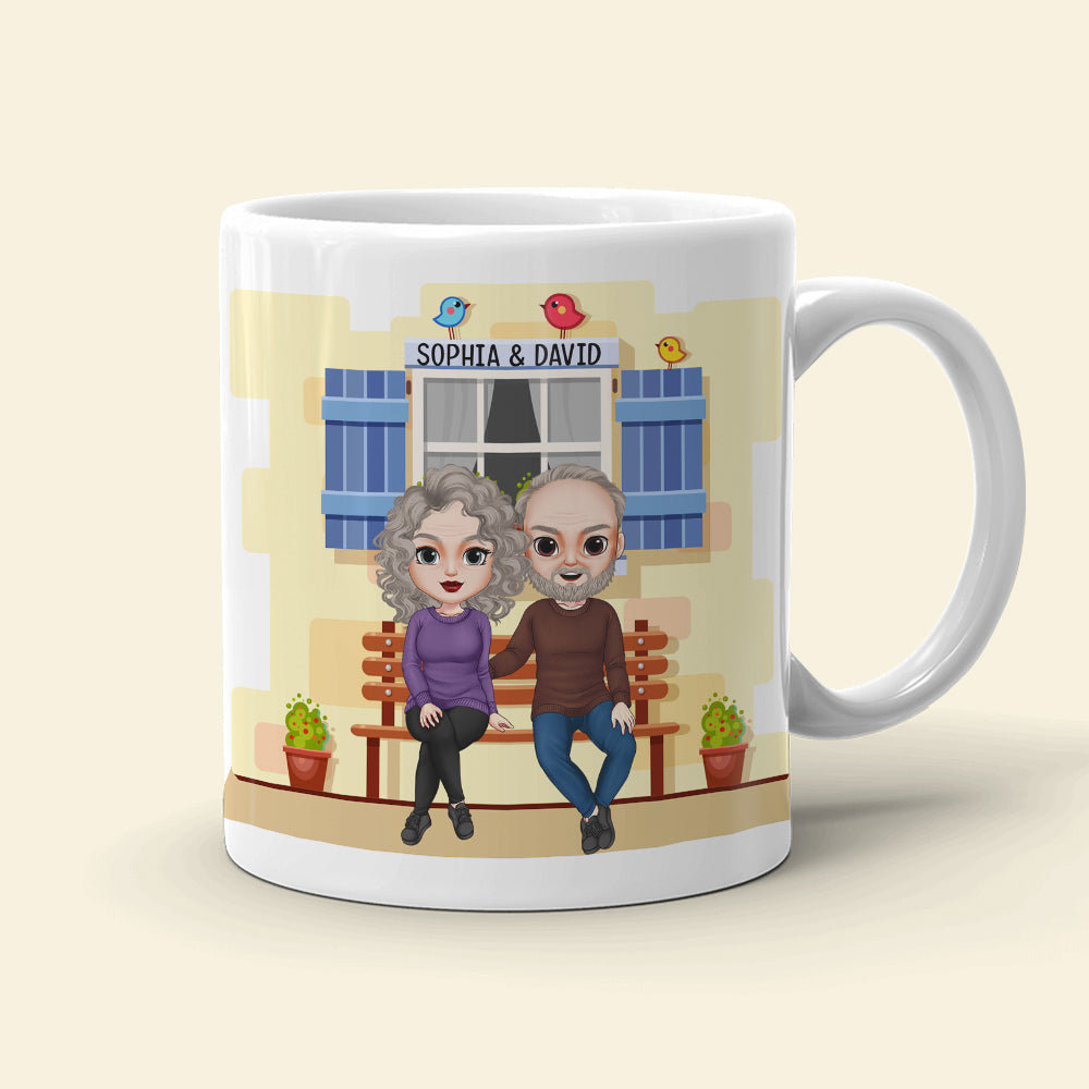 I Never Asked To Be A Spoiled Wife Of A Grumpy Old Husband, Couple Married Happy Day White Mug Gift For Wife