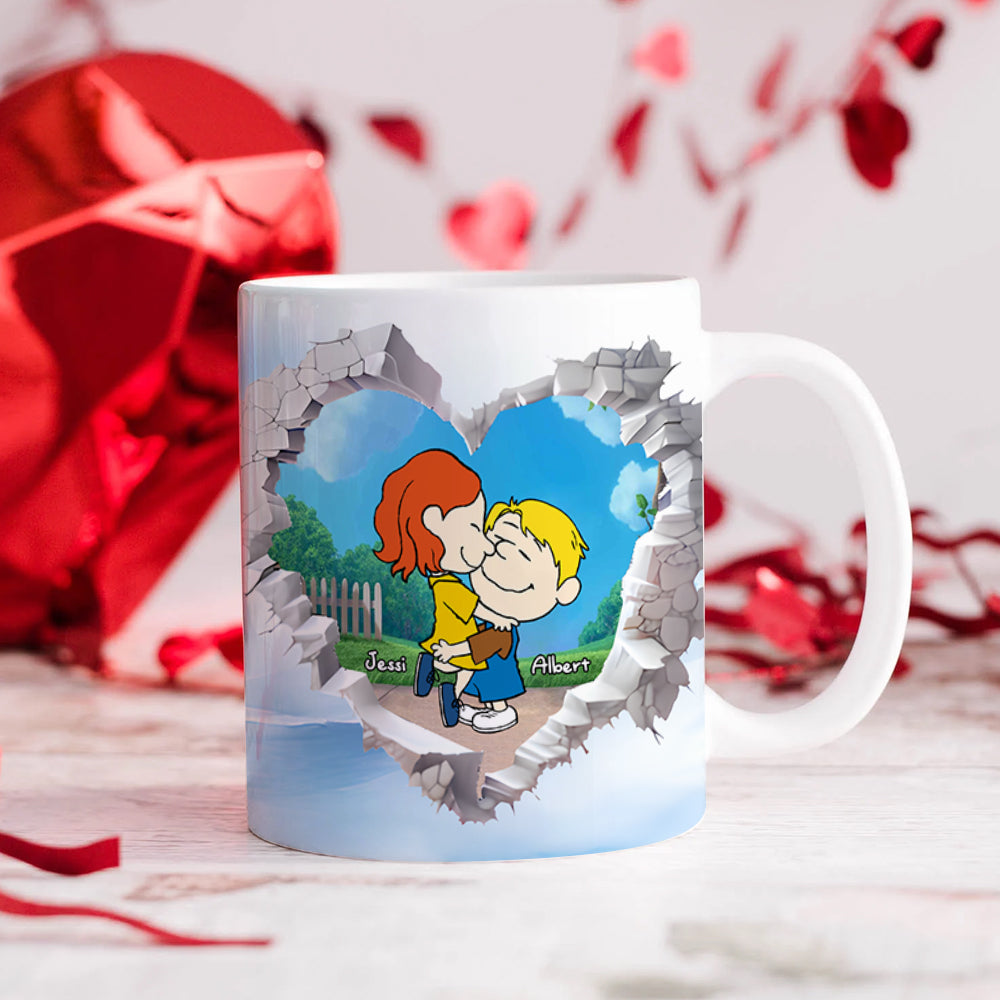 Personalized Gift For Couple Valentine Mug Cartoon Couple 01OHLU191224HG