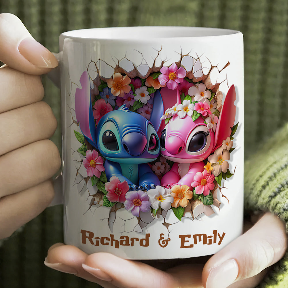 Personalized Gifts For Couple Coffee Mug Romantic Cartoon 04HUDT120425