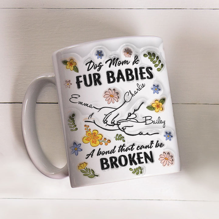 Paw In Hand - Personalized 3D Inflated Effect Ceramic Mug - Gift For Dog Lovers | NA94