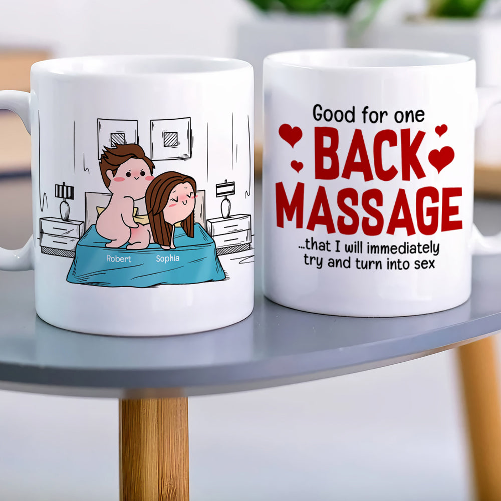 Good For One Back Massage- Gift For Couple-Personalized Wine Tumbler-Funny Couple Wine Tumbler