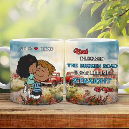 Personalized Gifts For Couple Coffee Mug Couple Hugging 02KAMH040125HHHG