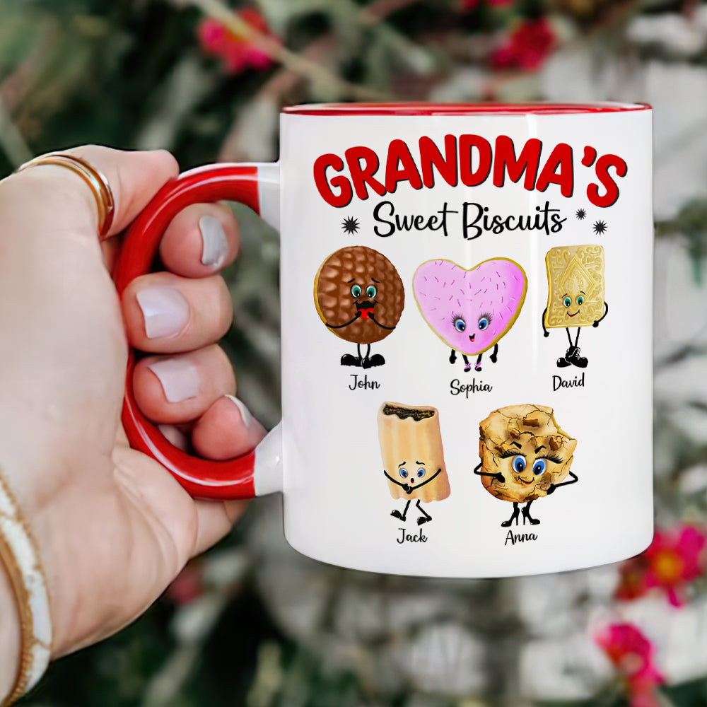 Personalized Christmas Gifts For Grandma Coffee Mug 01hutn051024 Grandma's Sweet Biscuits