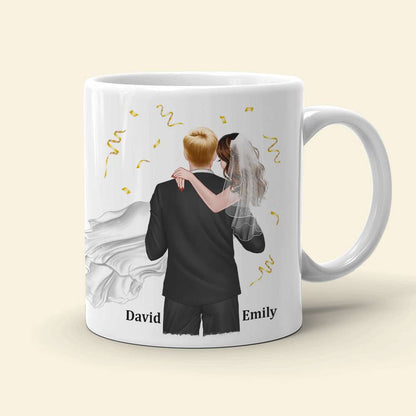 Personalized Newly Wedding Couple Coffee Mug, He Stole My Heart, Personalized Coffee Mug, Wedding Gift, Birthday Gift For Husband
