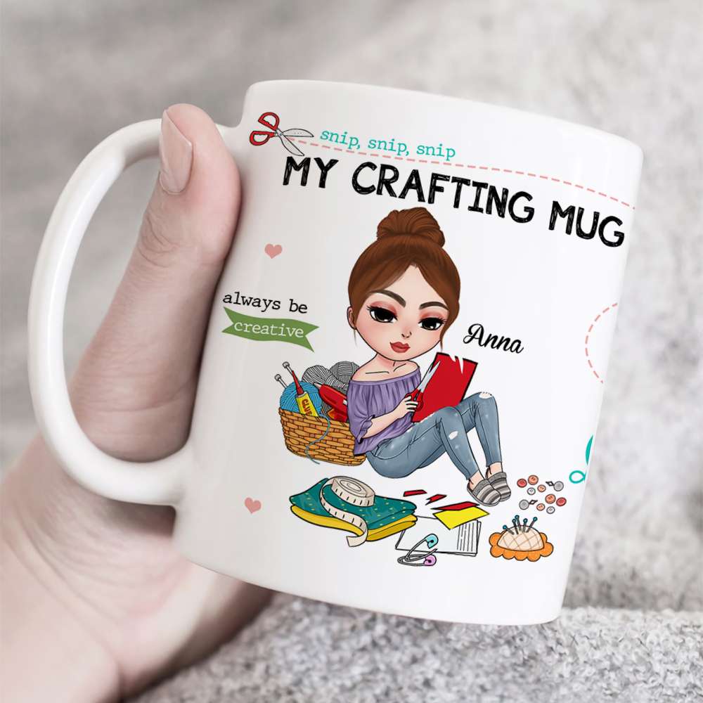 Life Is Better In The Crafting Room Personalized Craft Mug