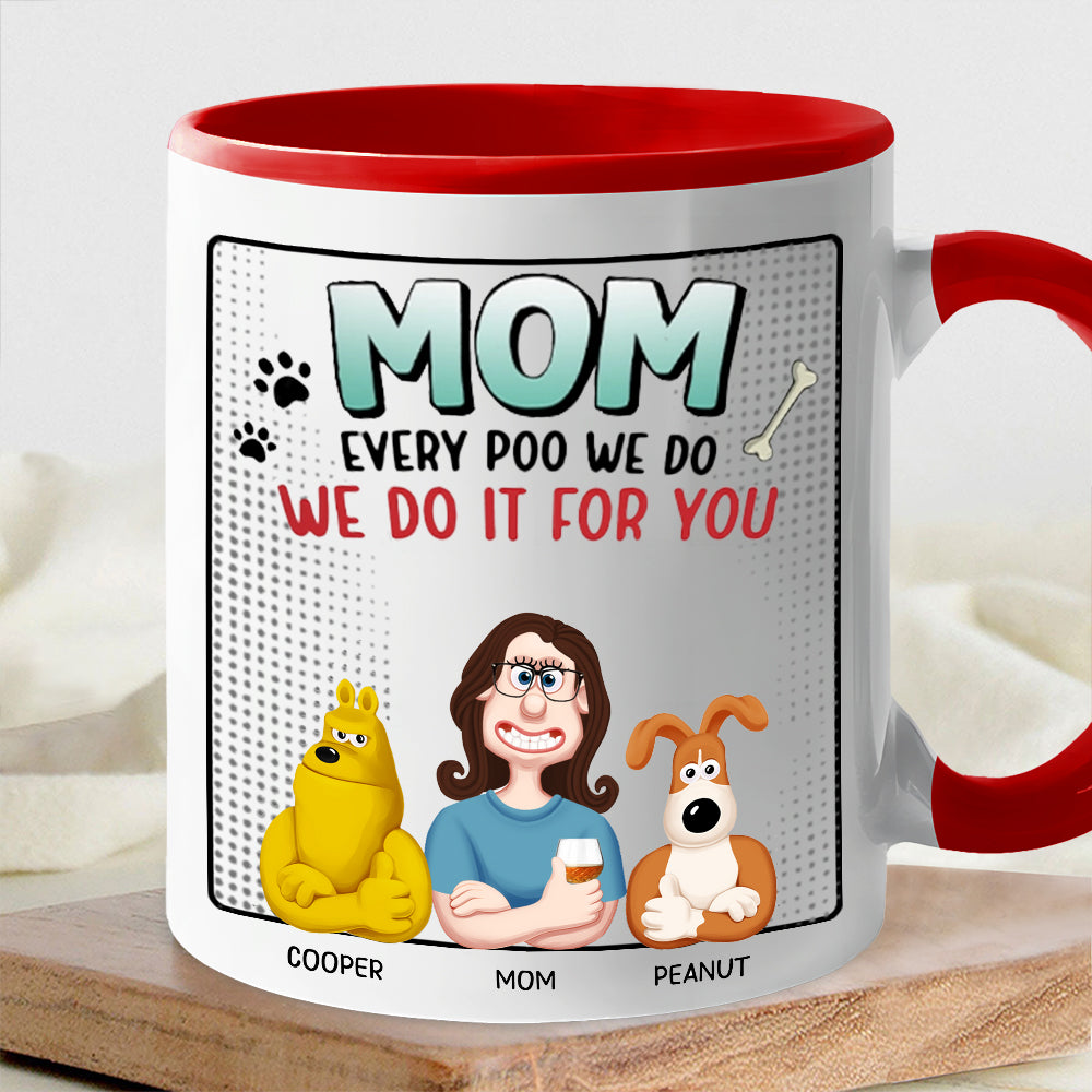 Personalized Ceramic Dog Mom Mug Custom Gift Cup