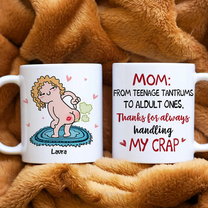 From Teenage Tantrums, Gift For Mom, Personalized Mug, Fart Butt Mug, Mother's Day Gift