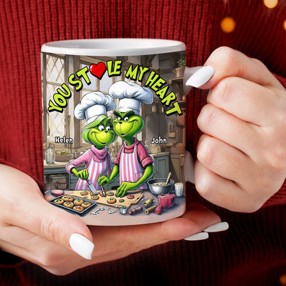 Couple You Stole My Heart 05huhn121223 Personalized White Edge-to-edge mug