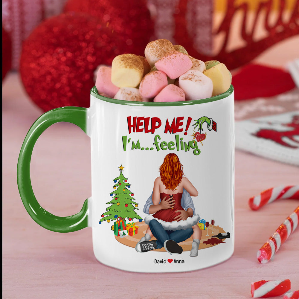 Help Me, I'm ... Feeling, Naughty Couple, Personalized CC-03HTPU191023HH Accent Mug, Christmas Gifts
