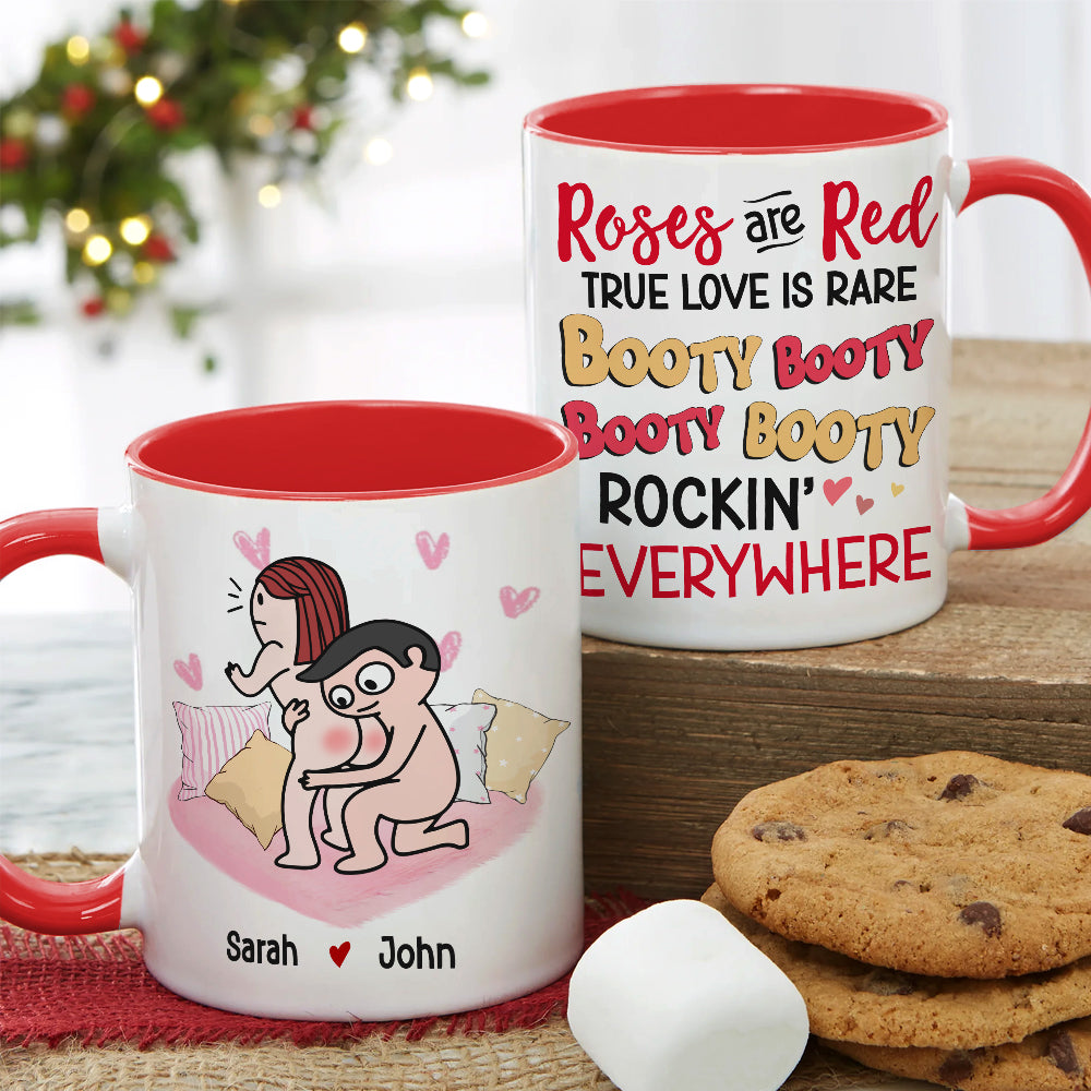 Roses Are Red, True Love is Rare, Personalized Couple Mug, Gift For Couple