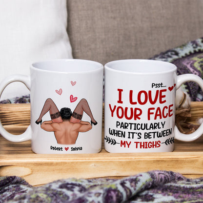 Romantic Couple, I Love Your Face, Personalized Coffee Mug, Gifts For Couple