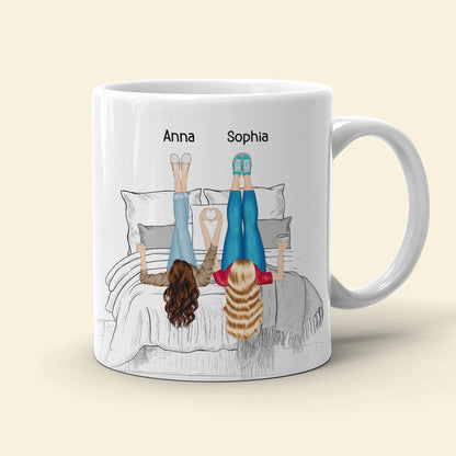 Best Friend, You're My Favorite Person, Personalized Mug, Friends Lying Feet Up Mug, Gift For Friends