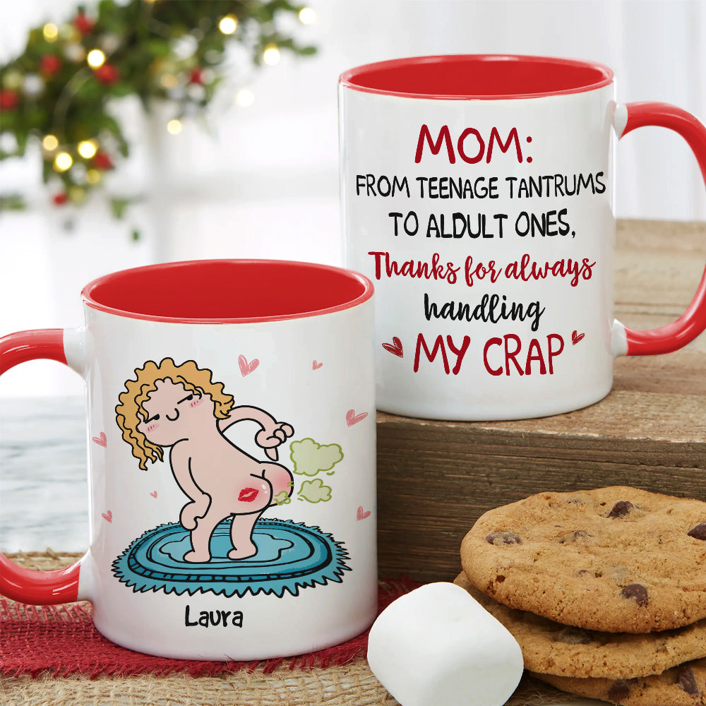 From Teenage Tantrums, Gift For Mom, Personalized Mug, Fart Butt Mug, Mother's Day Gift