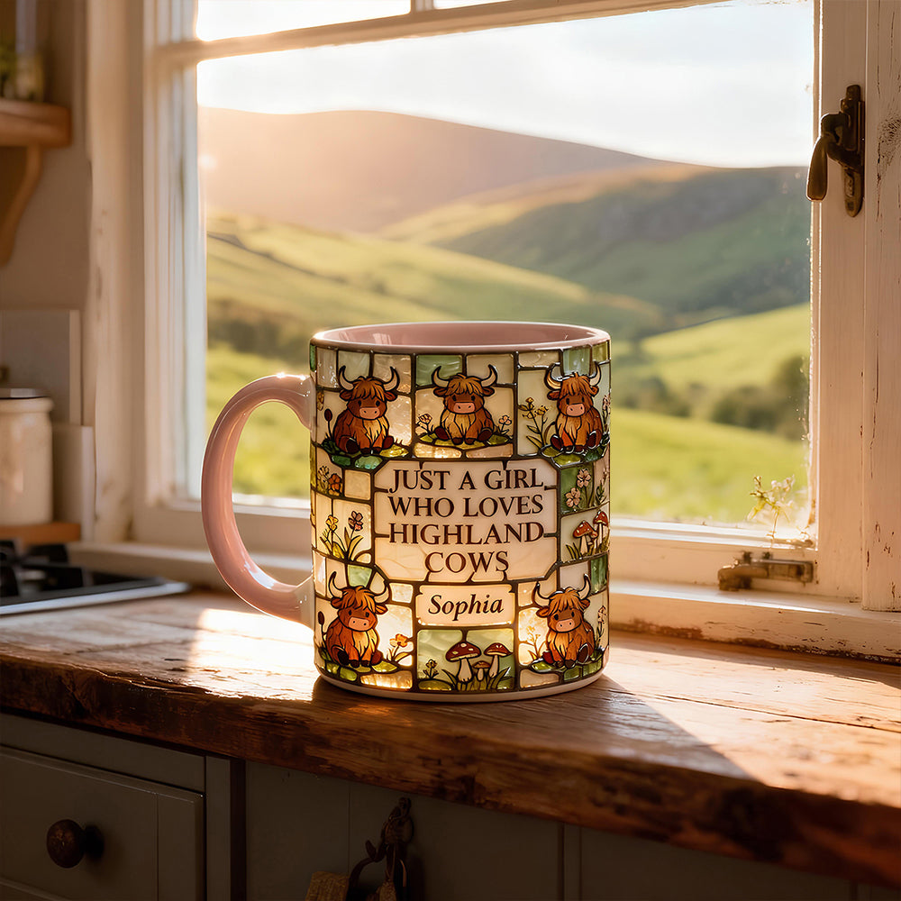 Just A Girl Who Loves Highland Cows Mug - Personalized Gifts 04HYDT170126