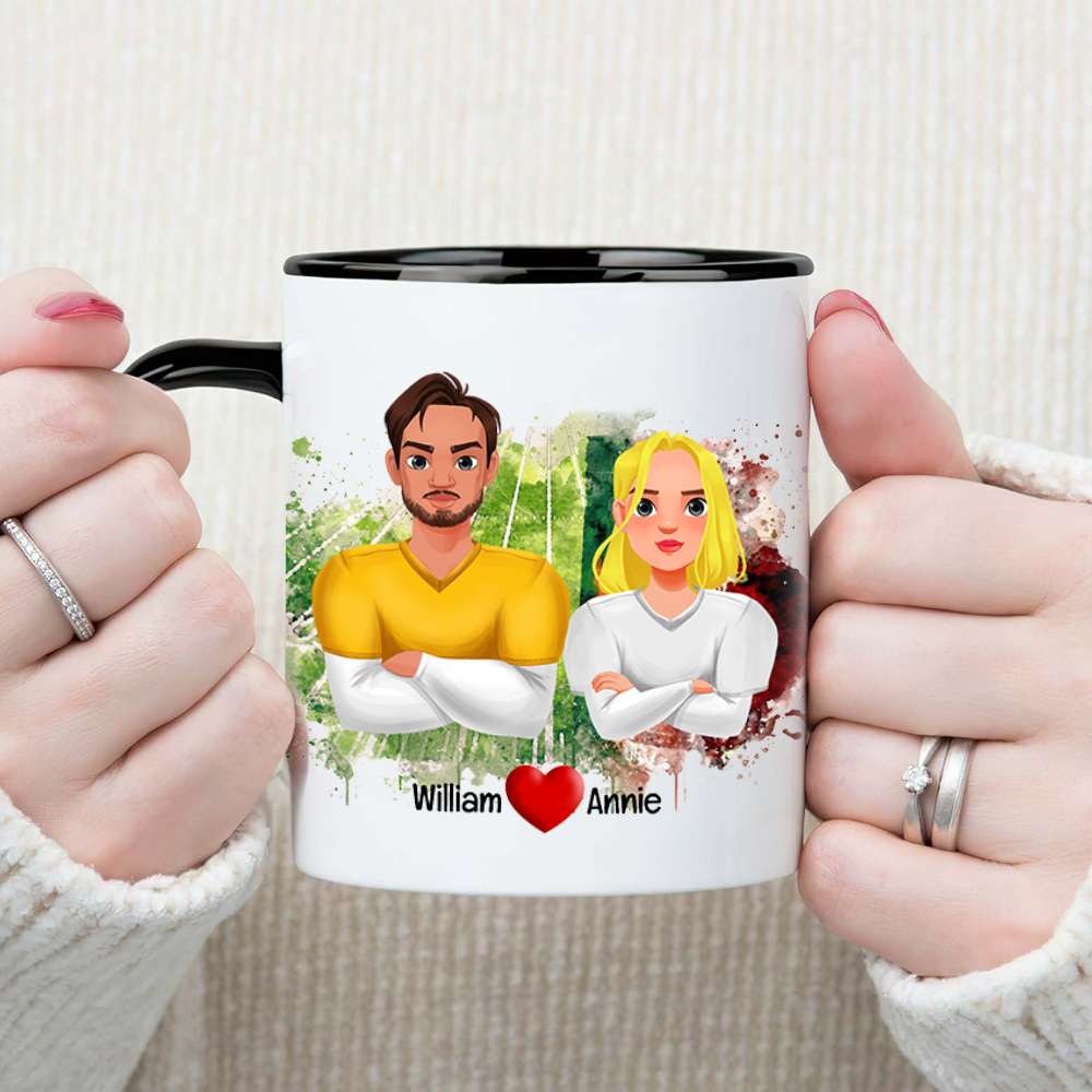 Personalized Gifts For Couple Love Football Sport Accent Mug 04XQLU221024