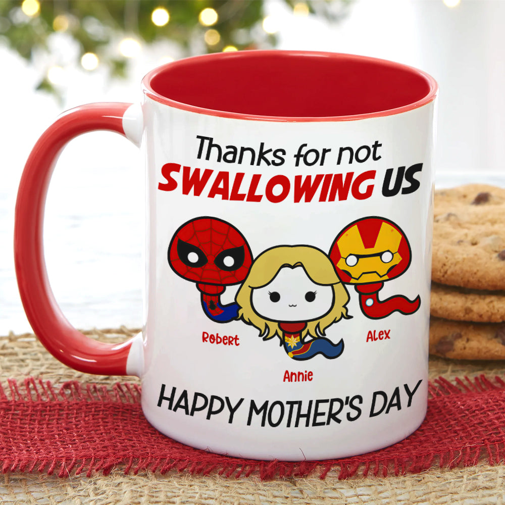 Thank Mom For Not Swallowing Us - Personalized Coffee Mug - Mother's Gift 04nahn100223