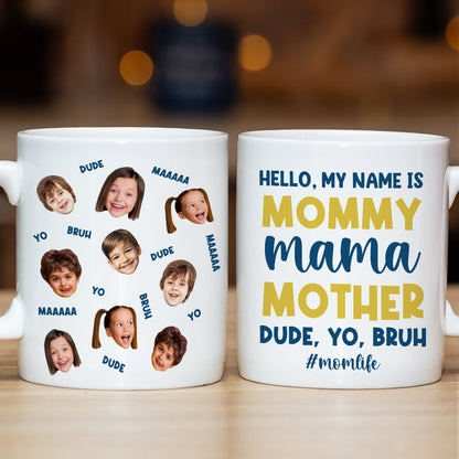 Custom Photo Gifts For Mom Coffee Mug Hello My Name Is Mommy