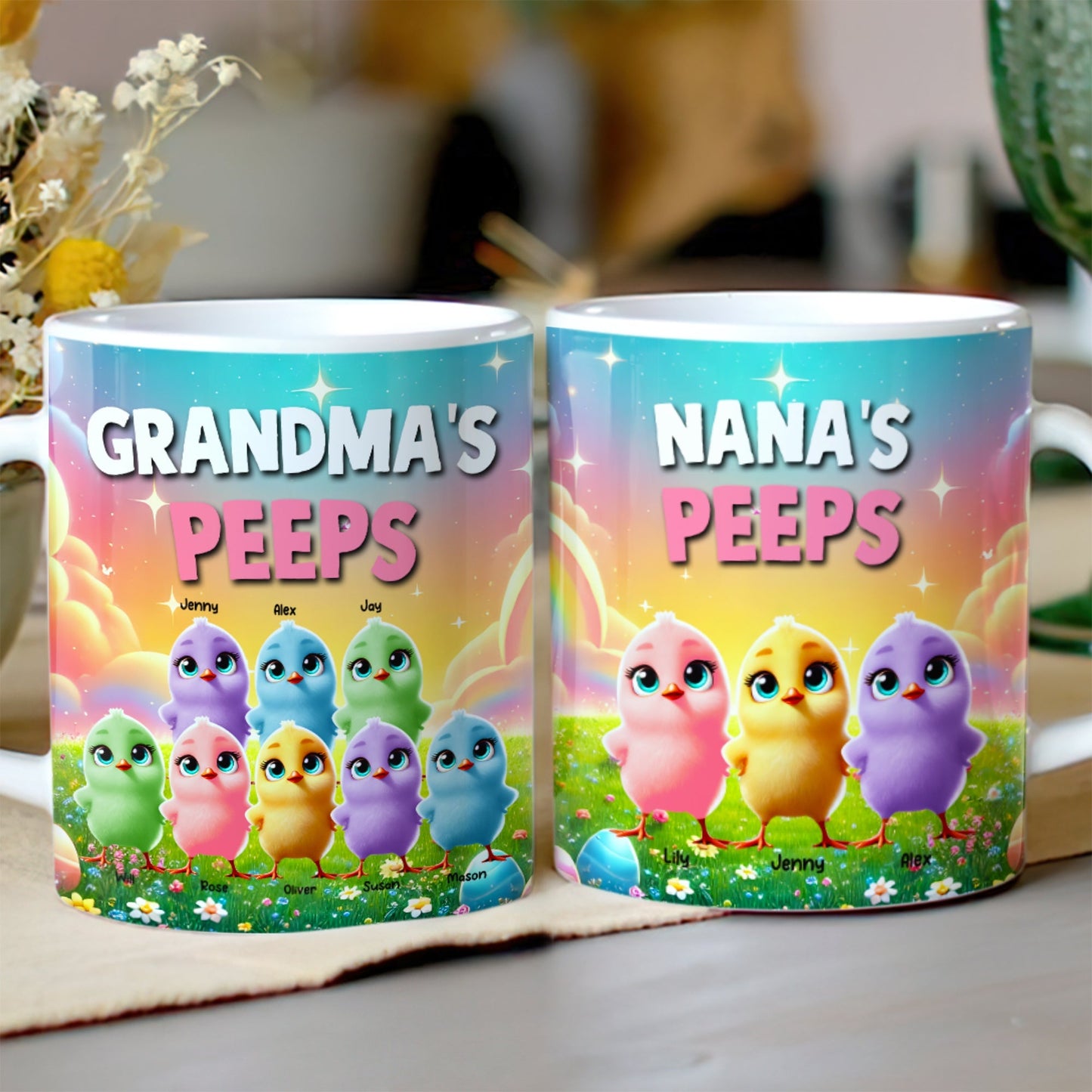 Personalized Gifts For Grandma Coffee Mug, Chick Peeps 04tgmh040325 Easter Gifts