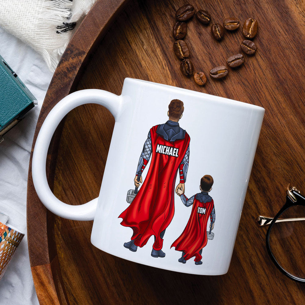 Fathor A God Among Dads Personalized White Mug - Gift For Dad