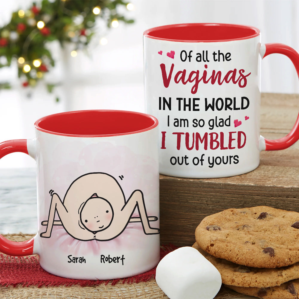 Of All The Vaginas, Gift For Mom, Personalized Mug, Mother and Child Mug, Mother's Day Gift