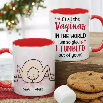 Of All The Vaginas, Gift For Mom, Personalized Mug, Mother and Child Mug, Mother's Day Gift