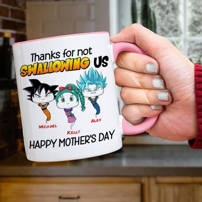 Personalized Gifts For Mom Coffee Mug Thanks For Not Swallowing Us 06NAHN180324HA