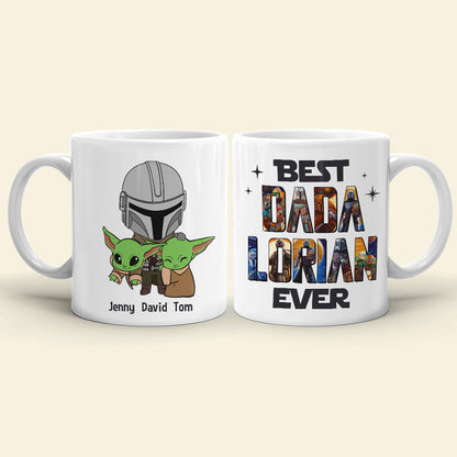 Best Dada Lorian Ever Gift 03QHTN120523 White Star Family Mug
