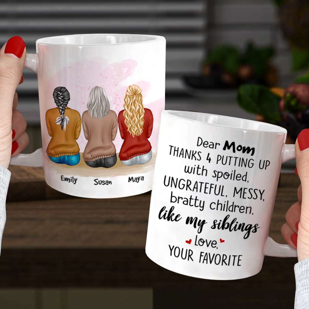 Thanks Mom, Gift For Mommy White Mug