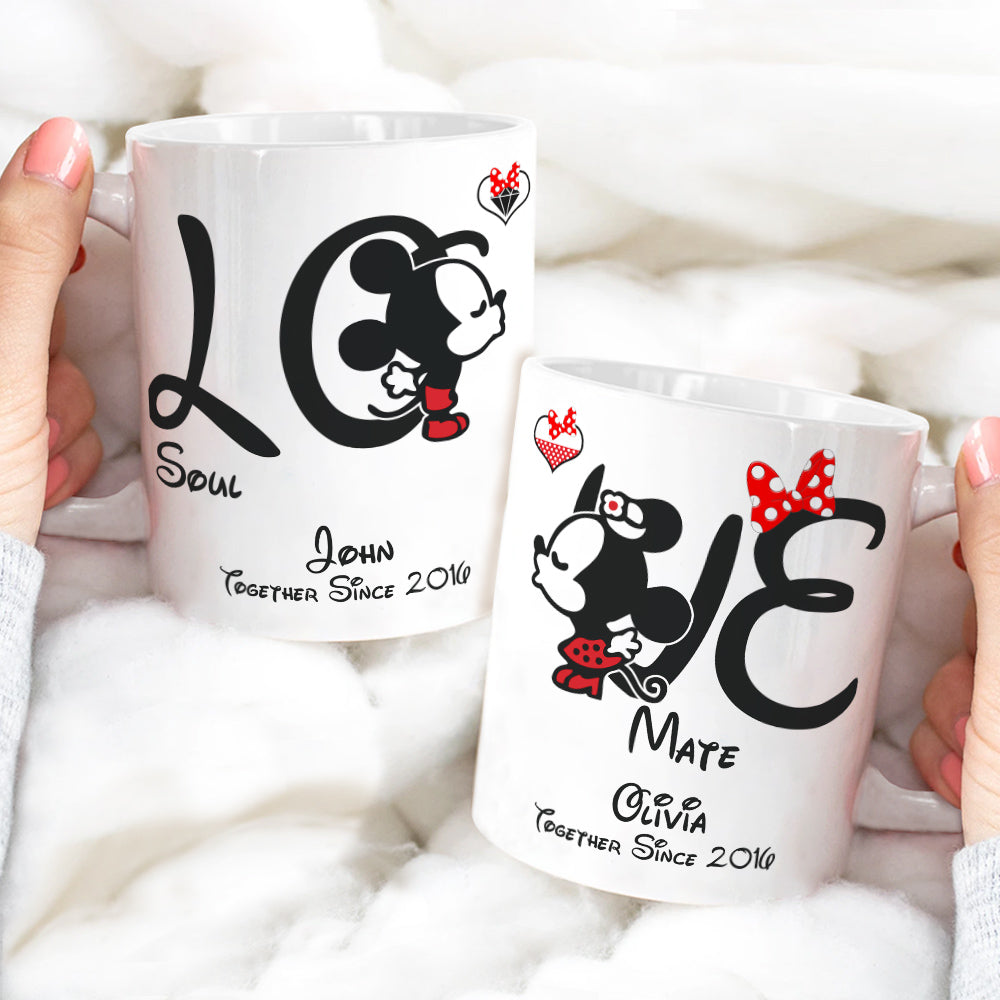 Personalized Mouse Couple Mug, Gift For Couples
