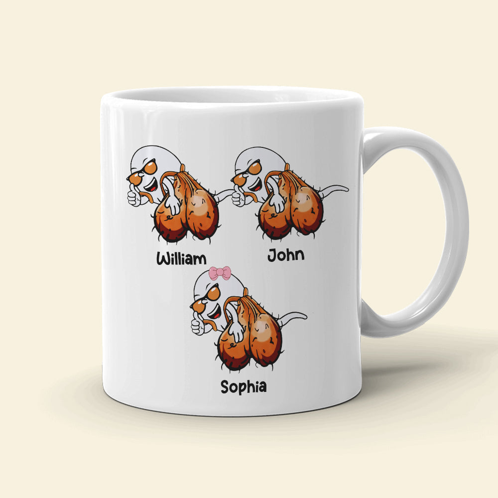 Seems Like Just Yesterday We Were Chillin' In Your Balls, Personalized Mug, Gift For Dad, Father's Day Gift