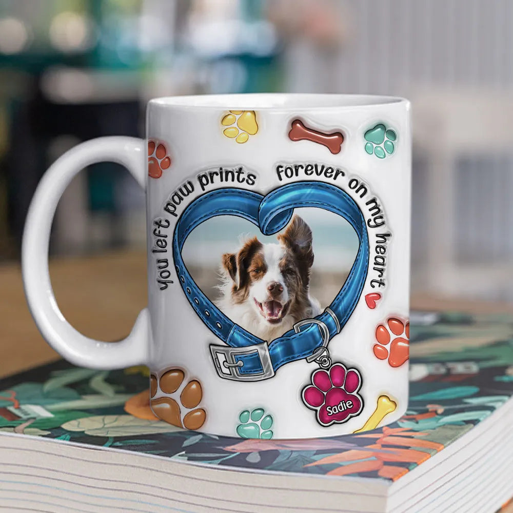 Custom Photo Road To My Heart - Personalized 3D Inflated Effect Ceramic Mug - Gift For Pet Lovers | NA94