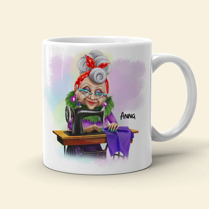 The Only Thing I Love More Than Sewing Is Being A Grandma Personalized Sewing Grandma Mug