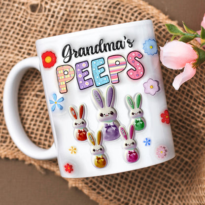 Personalized Gifts For Grandma Coffee Mug 03ohqn240125 Grandma's Peeps Easter Gifts