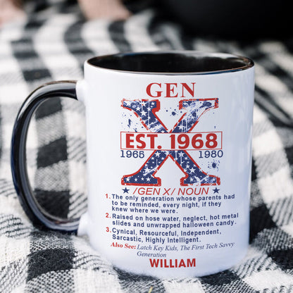 Personalized Gifts For Gen X Accent Mug Black 02XQQN301124