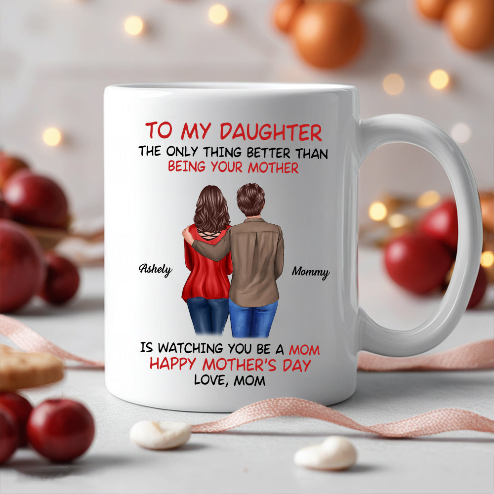 Custom Motherly Love Mug | Personalized Gift Cup for Mom or Daughter