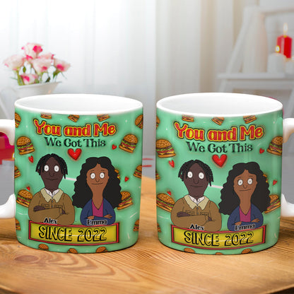 Personalized Gift For Couples Edge To Edge Mug 3D Inflated Effect 04XQLU311224HG