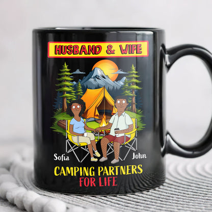 Personalized Gifts For Camping Couple Coffee Mug 03xqmh100225pa Husband And Wife - Camping Partners For Life